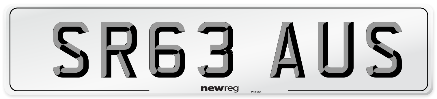 SR63 AUS Number Plate from New Reg